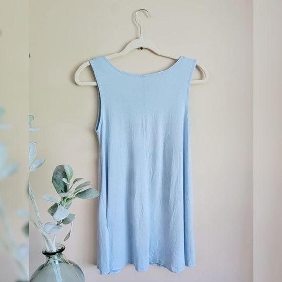 Y'all Need Jesus Flowy Blue & Gold Tanktop (M) - Picture 3 of 4